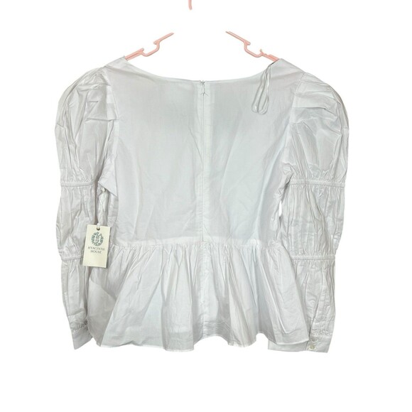 Tuckernuck NWT Hyacinth House‎ Clemons Long Sleeve Puff Blouse White L Boho - Picture 10 of 13